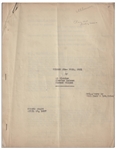 Moe Howard's 30pp. Script Dated April 1937 for The Three Stooges Film ''Playing the Ponies'' -- With Numerous Annotations in Moe's Hand -- Bound by Staples, Very Good Condition